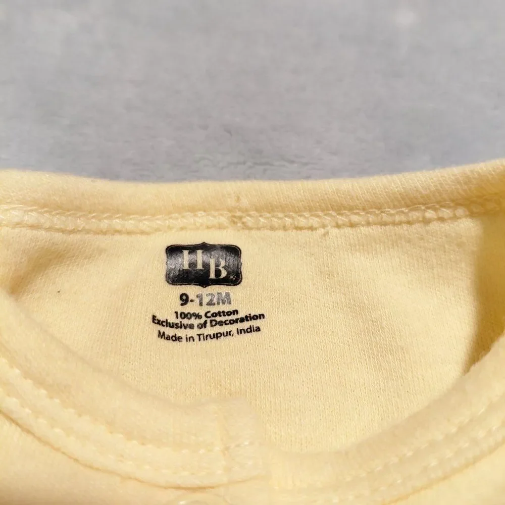 Two Piece 12M Carter's Navy Jogger plus Crop Snap-Up Cardigan Spring Yellow
